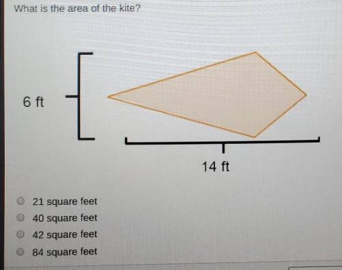 What is the area of a kite quick please!!