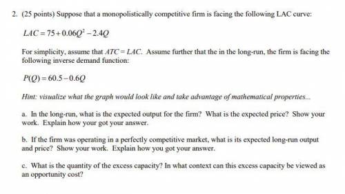 Can someone help me with this econ problem?