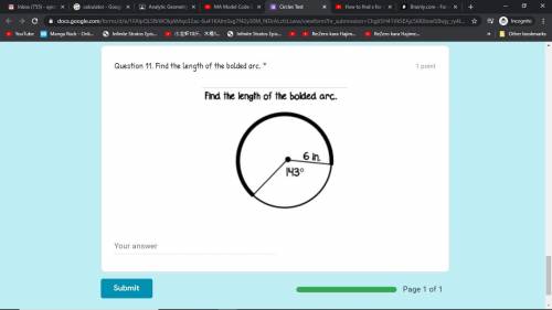 Find the length of the bolded arc.