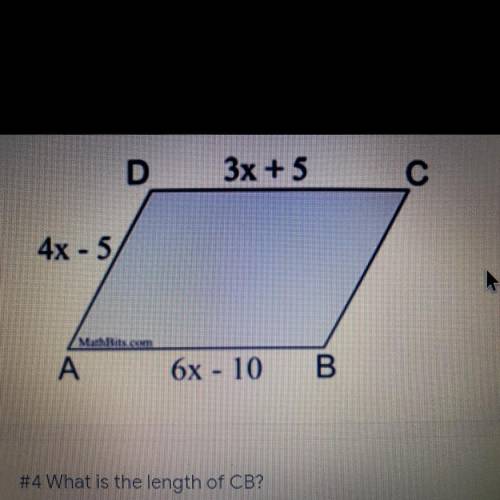 Given the following diagram, find the length of CB.