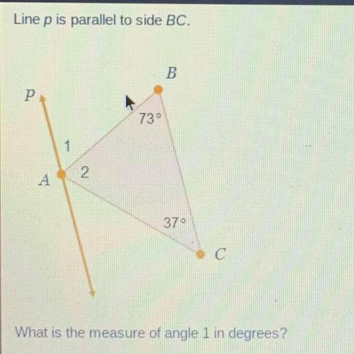 What is the measure of angle 1 in degrees