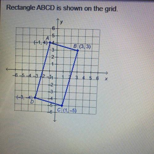 What is the area of rectangle ABCD in square units? (1) 3(square root of) 17 square units (2) 6(squa