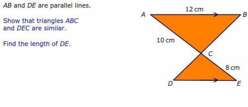50 Points + 50 points +1. Find the measurements of DE2. Find the lengths of BC EC3. Find the 1) widt