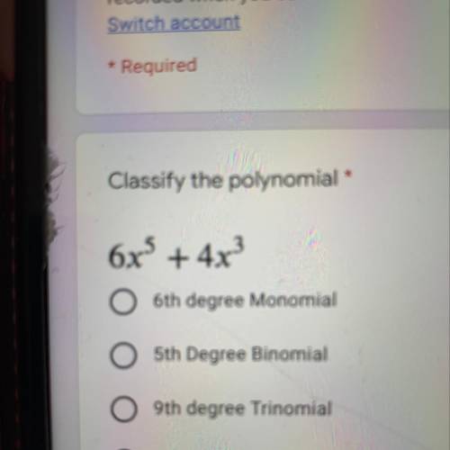 Classify the polynomial
