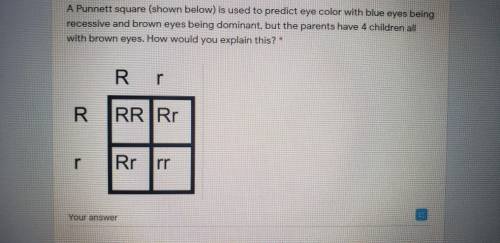 A punnet square is used to predict eye color.