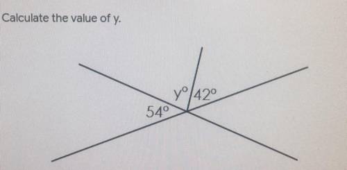 Calculate the value of y