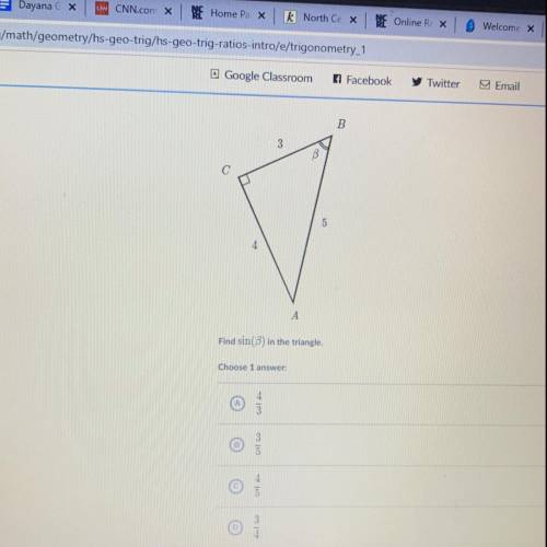 Trigonometric ratios in right triangles pls help