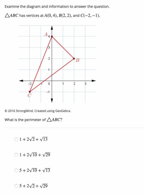18: Please help. What is the perimeter of △ABC?