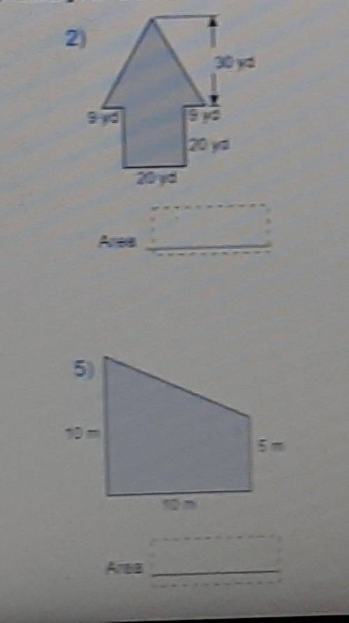 What is the area of these compound shapes?
