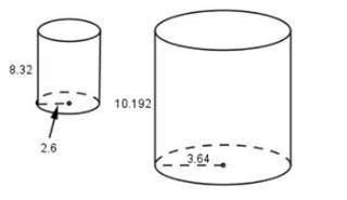 Are the two cylinders similar? The diagrams are not drawn to scale.a) nob) yesc) impossible to tellf