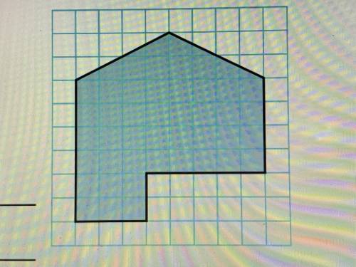 Each square on the grid represents 1 square meter. Find the area of the figure below.