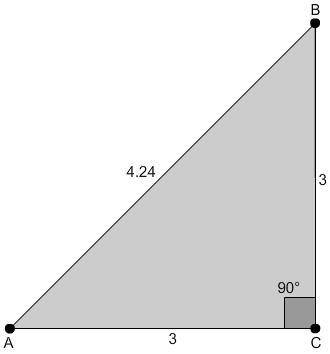 In this triangle, Cos A/ Cos B = ?.