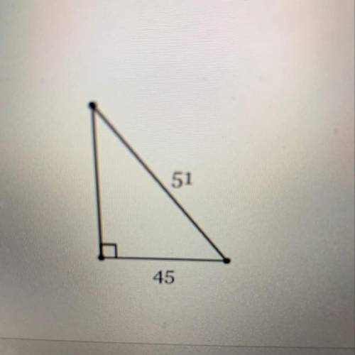 Find the exact length of the third side. 51
