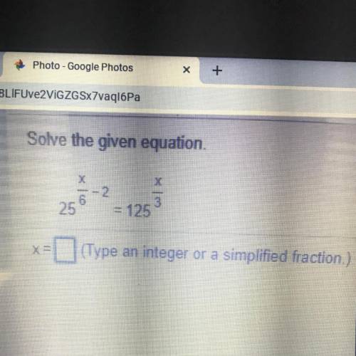 Solve the given equation. |(Type an integer or a simplified fraction)