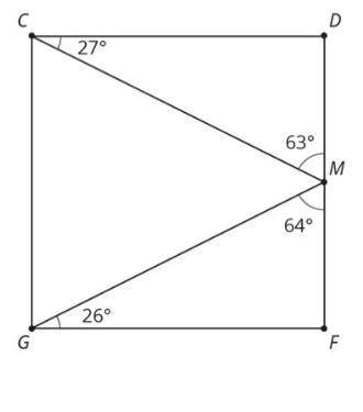 List two pairs of angles in the square below that are complementary angles.  Pair 1 _____________