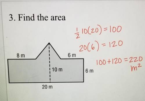 Find the area and show your work