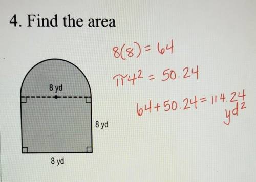Find the area and show your work