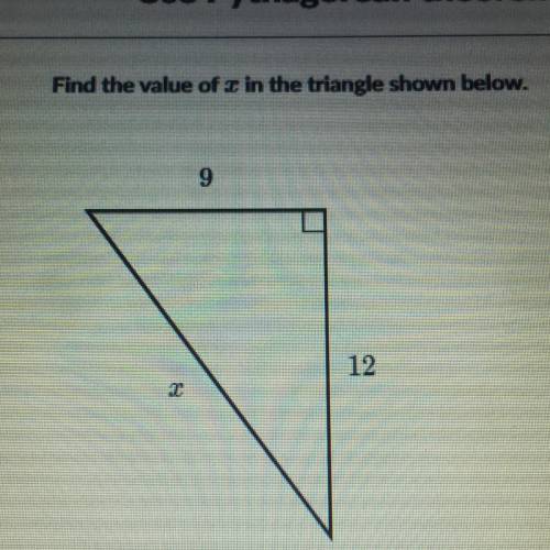 Need to know what the value of x is