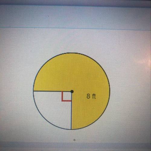Find the area of the shaded sector of the circle