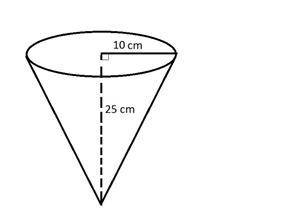 Find the volume of the cone. Use π = 3.14. Round to the nearest hundredth. a. 785.0 cm³ b. 7850.0 cm