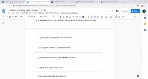 Please answer this easy 7th grade Spanish questions will give brainiest!