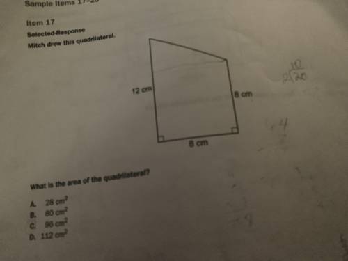 What is the area of the quadrilateral