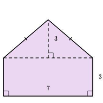 Find the area of the shape shown below. I reallly need help and do not put a unbelieable answer.