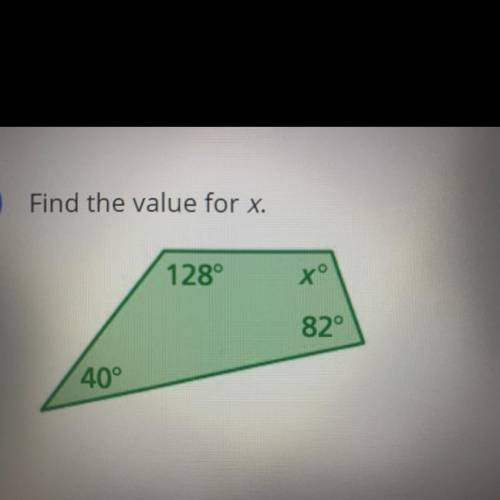 Please find the value for x