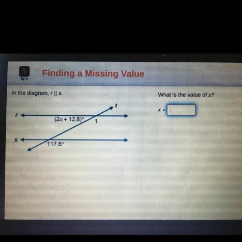 In the diagram, r || s. what is the value of x?