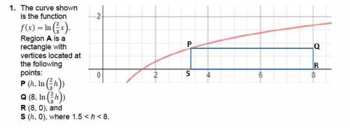 Can someone help point me in the right direction? Find the rate of change of the area A when h=3, if