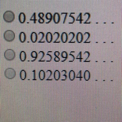 Which of these nonterminating decimals can be converted into a rational number? Plz help