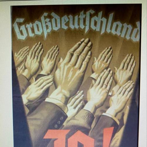 What images in this poster relate to Hitler’s speech?