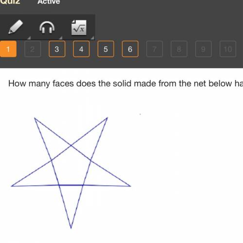 How many faces does the solid made from the net below have?
