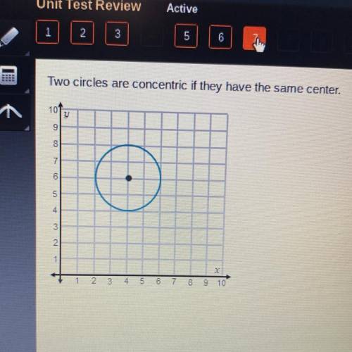 Two circies are concentric i they have the same center Which equation represents a circle that is co