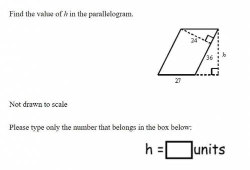 What is the value of h in the parallelogram