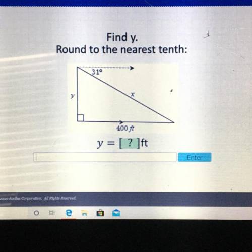 Find y. Round to the nearest tenth.
