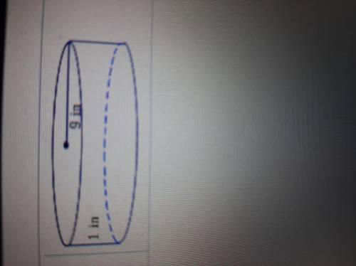 Find the volume of the cylinder in terms of pi and to the nearest tenth. The volume in terms of pi i
