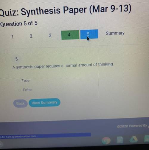 A synthesis paper requires a normal amount of thinking?