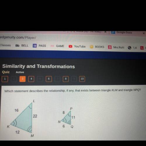 A.They are similar because their corresponding angles congruent and their corresponding side lengths