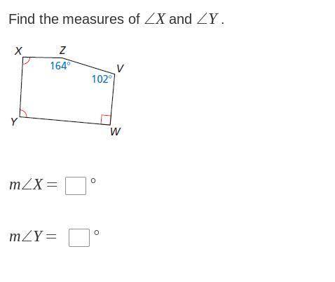 Find the measures of angle X and angle Y.