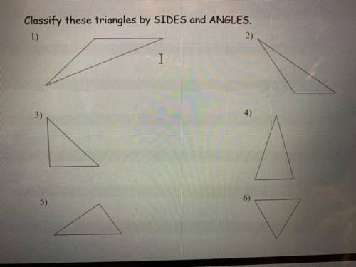 Clasificar los triángulos por sus lados y ángulos