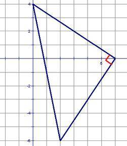 What is the approximate length of the hypotenuse of the right triangle?