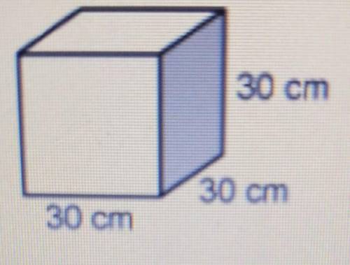 What is the capacity of the cube in liters?A.270 LB.2700 LC.27,000 LD.27 L