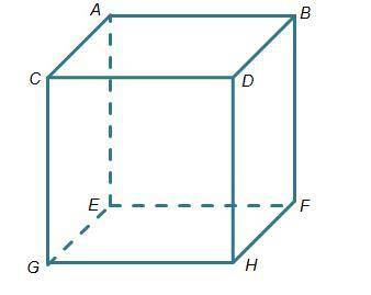 Which is a diagonal through the interior of the cube A. AD B. BG C. CE D. DF