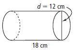 What is the lateral surface area os the cylinder and the surface area of the cylinder