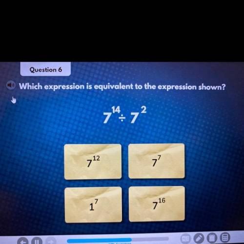 Which expression is equivalent too the expression shown?