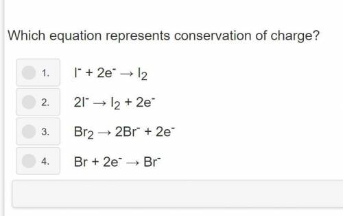 Which equation represents conservation of charge? (Image Attached)