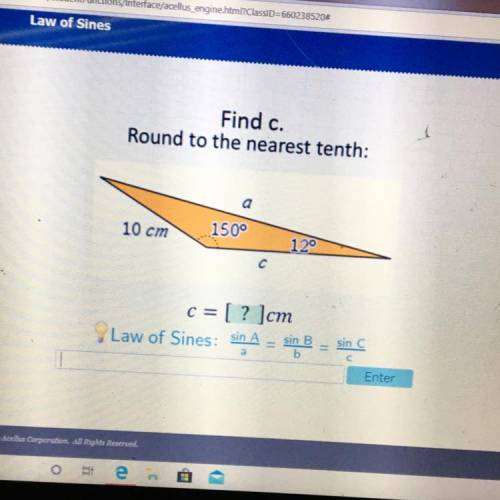 Find c Round to the nearest tenth