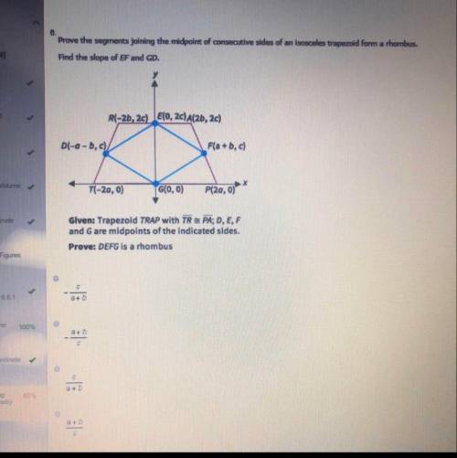PLEASE HELP IM FAILING MATH  Prove the segments joining the midpoint of consecutive sides of an isos