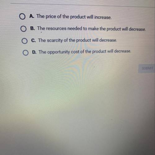 Which outcome is most likely if the supply of a product decreases and the demand remains the same?